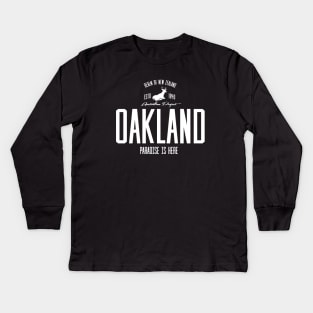 New Zealand, Oakland Kids Long Sleeve T-Shirt